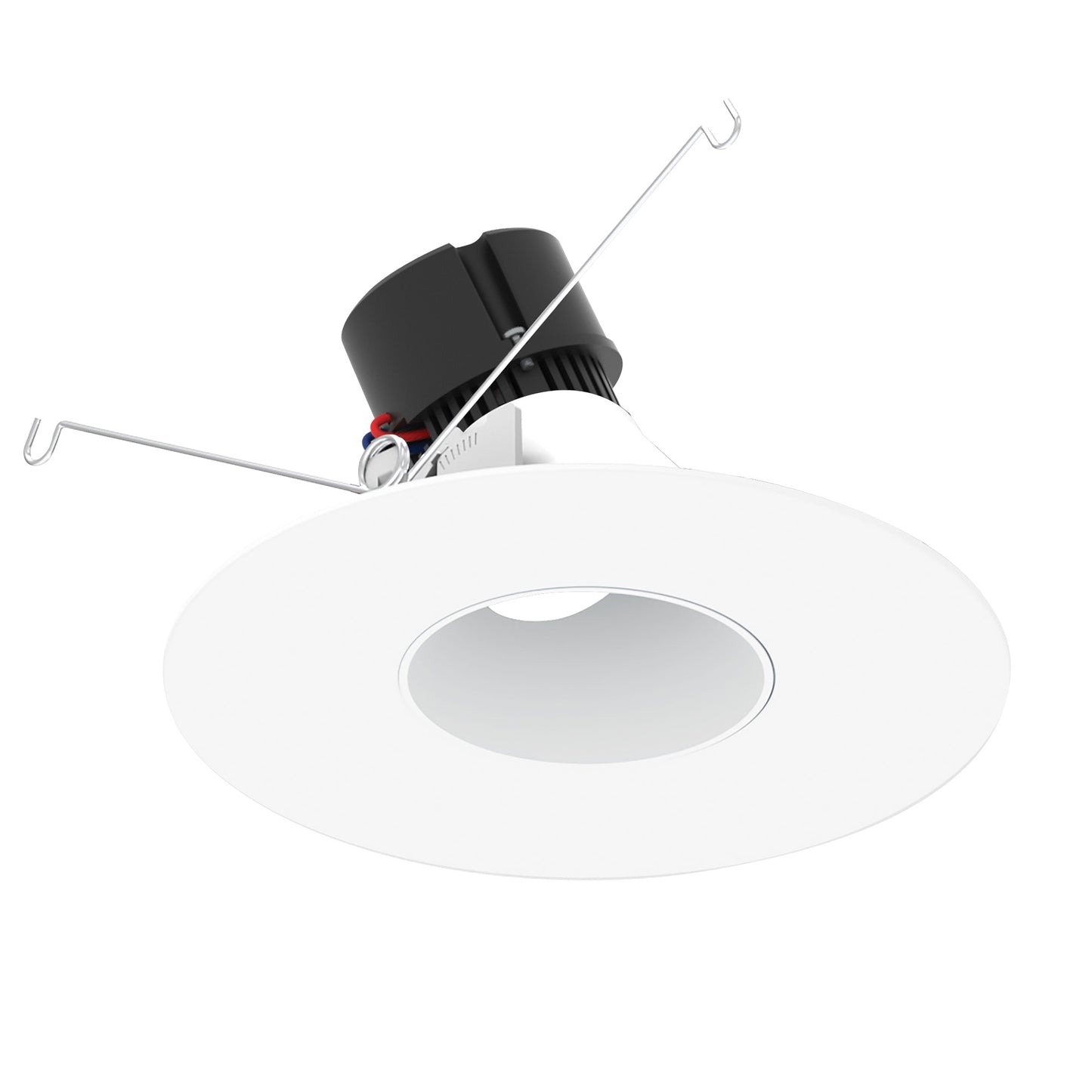 Nora Lighting NPR-56RSLA27XMPW 5"/6" Pearl LED Round Adjustable Slot Retrofit Downlight - Lumens: 1000lm - CCT: 2700K - Finish: Bright White Reflector / Bright White Flange