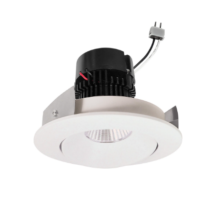 NORA Lighting NPRLV-4RCCDXWW 4" Pearl Low Voltage LED Round Adjustable Cone Retrofit, Lumens / Wattage 700lm / 11W, Color Temperature Comfort Dim, White Reflector / White Flange