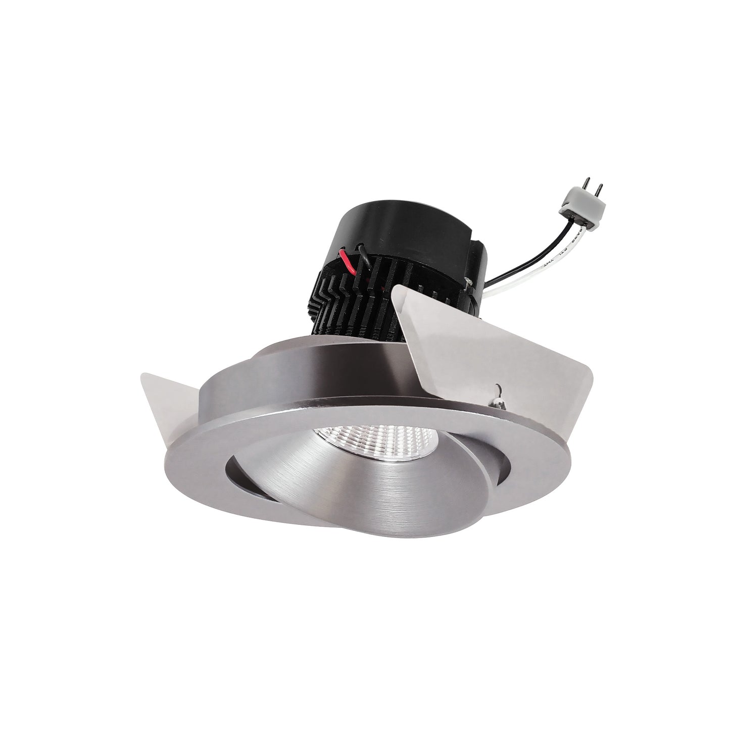 Nora Lighting NPRLV-4RC35XNN " Pearl 12V LED Round Adjustable Cone Retrofit, 1200 Lumens, 11W, GU5.3 Socket, 3500K, 90+ CRI, Beam Spread Options, Dimmable, Natural Metal / Natural Metal