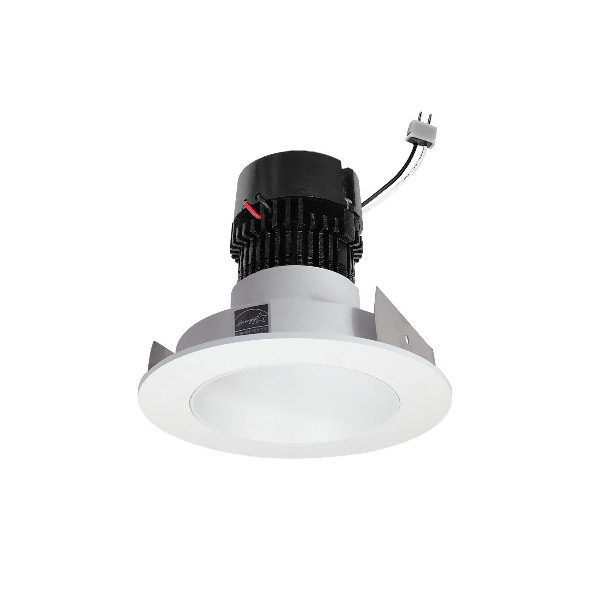 Nora Lighting NPRLV-4RNDCCDXMPW 4" Pearl 12VAC Low Voltage LED Round Retrofit Reflector with Round Aperture, 11 Watt, 700lm Lumens, Comfort Dim, 90+ CRI, Matte Powder White Reflector Matte Powder White Flange