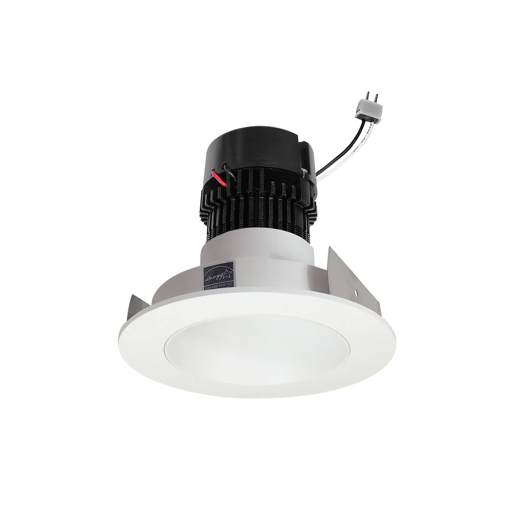 Nora Lighting NPRLV-4RNDCCDXWW 4" Pearl 12VAC Low Voltage LED Round Retrofit Reflector with Round Aperture, 11 Watt, 700lm Lumens, Comfort Dim, 90+ CRI, White Reflector White Flange
