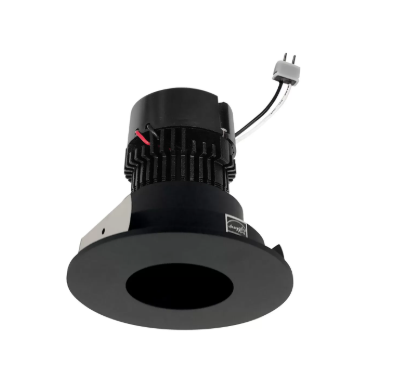 NORA Lighting NPRLV-4RPH27XBB 4" Pearl Low Voltage LED Round Pinhole Retrofit, Lumens 950lm / Wattage 11W, Color Temperature 2700K, Black Pinhole / Black Flange