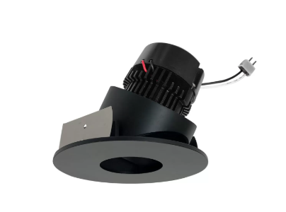 NORA Lighting NPRLV-4RPHACDXBB 4" Pearl Low Voltage LED Round Adjustable Pinhole Retrofit, Lumens 600 lm / Wattage 11W, Color Temperature Comfort Dim, Black Pinhole / Black Flange