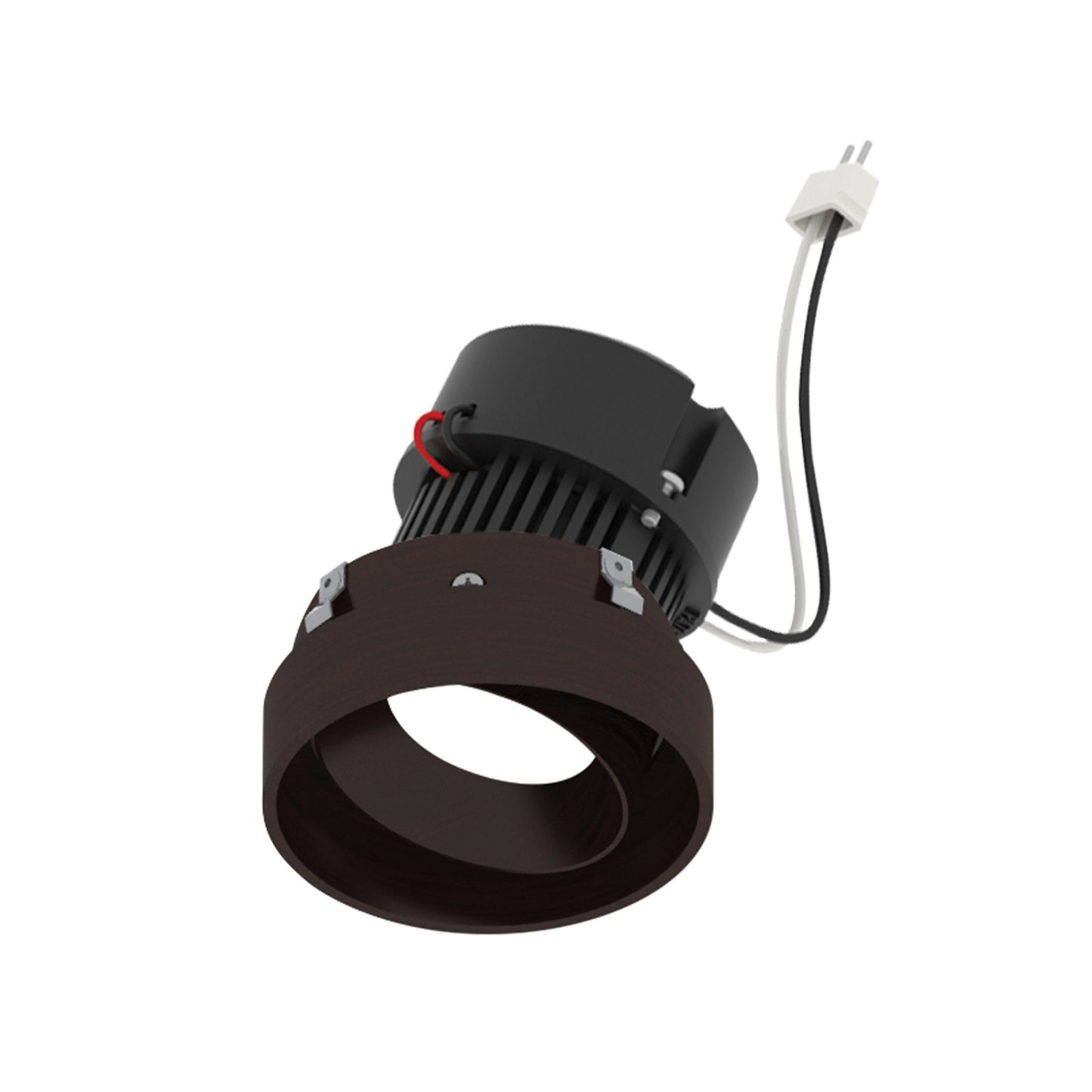 Nora Lighting NPRLV-4RTLA27XBZ 4" Pearl LED Round Trimless Adjustable Retrofit - Lumens: 1250lm - CCT: 2700K - Finish: Bronze Adjustable / Bronze Reflector