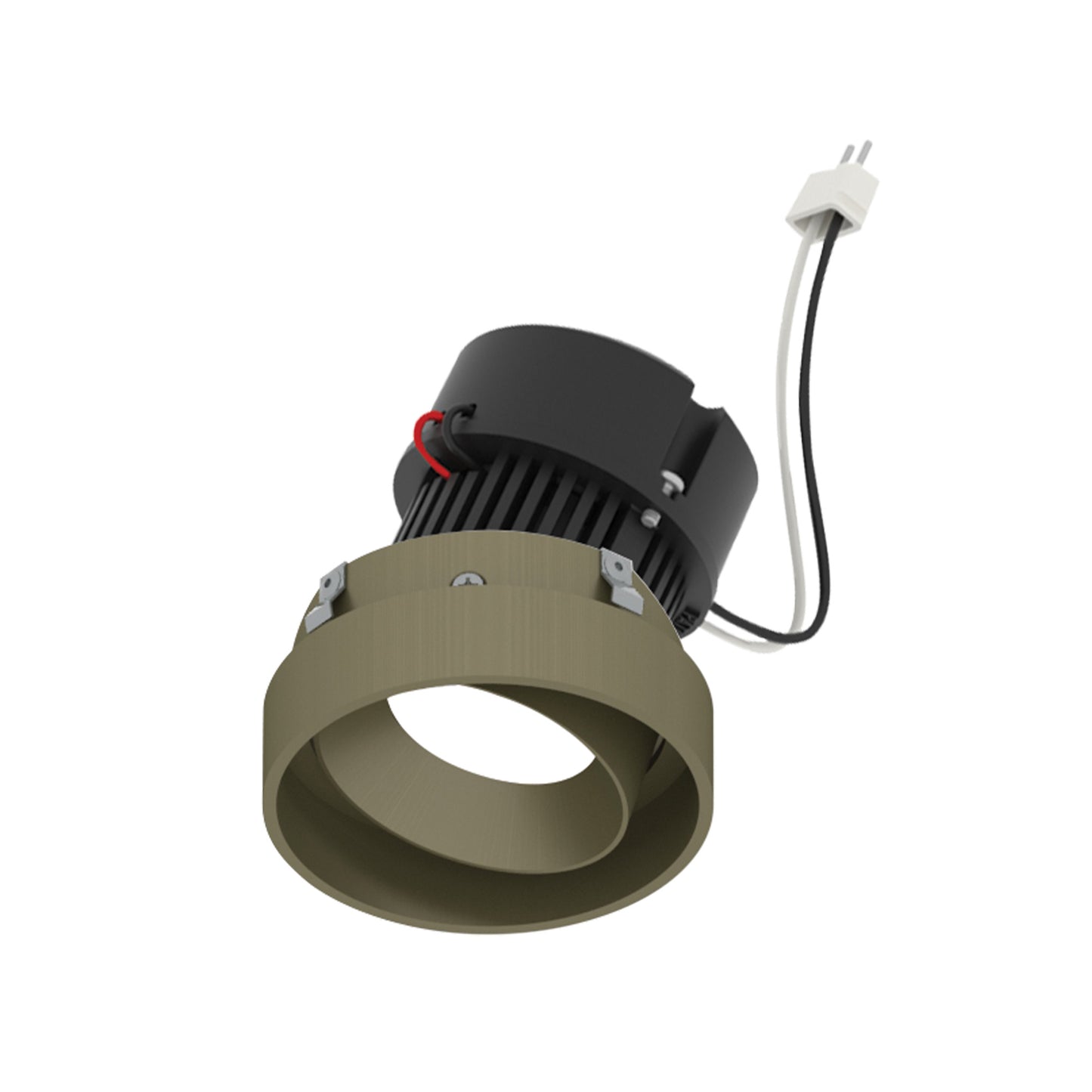 Nora Lighting NPRLV-4RTLA35XCH 4" Pearl LED Round Trimless Adjustable Retrofit Downlight - Lumens: 1250lm - CCT: 3500K - Finish: Champagne Haze Adjustable / Champagne Haze Reflector
