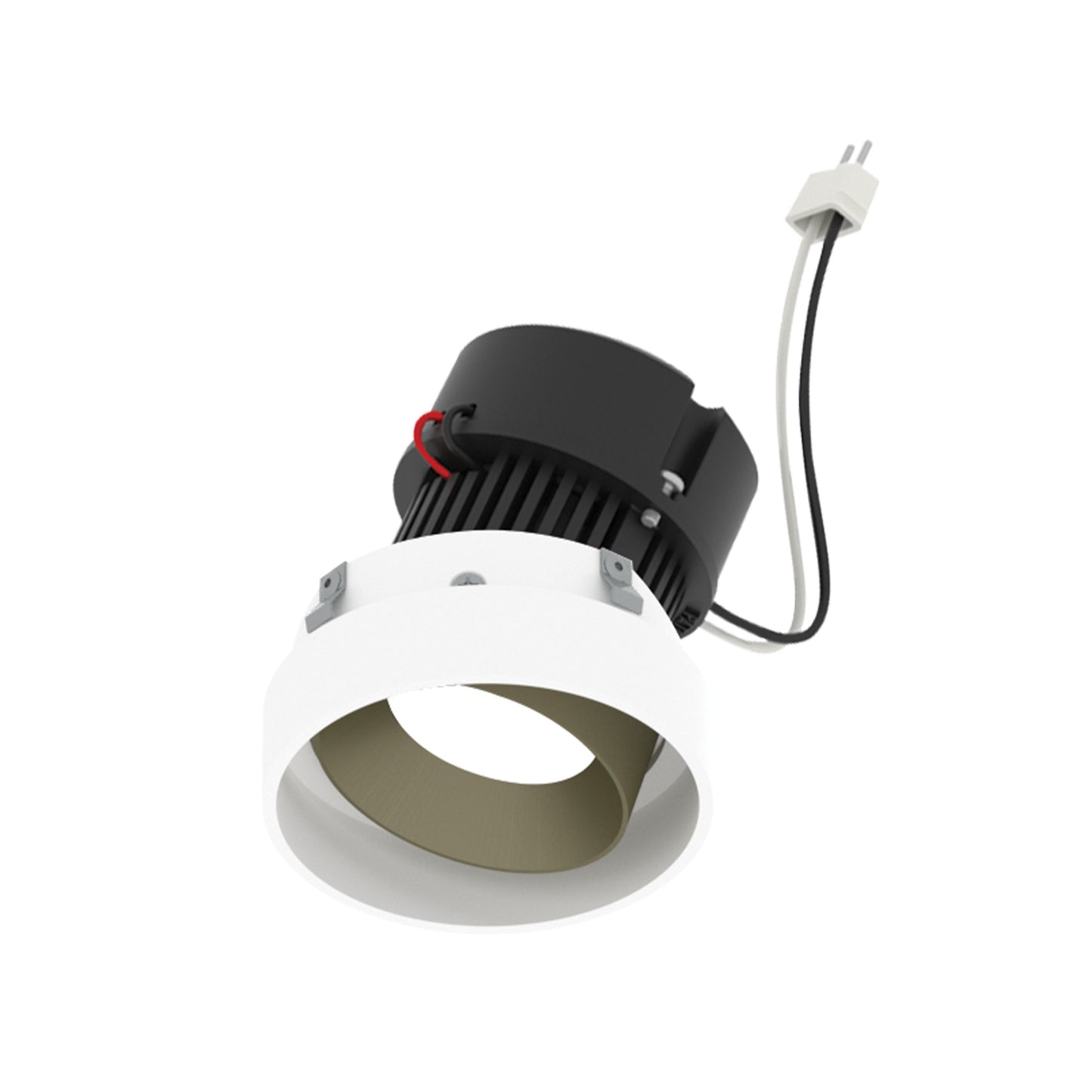 Nora Lighting NPRLV-4RTLA40XCHMPW 4" Pearl LED Round Trimless Adjustable Retrofit Downlight - Lumens: 1250lm - CCT: 4000K - Finish: Champagne Haze Adjustable / Bright White Reflector