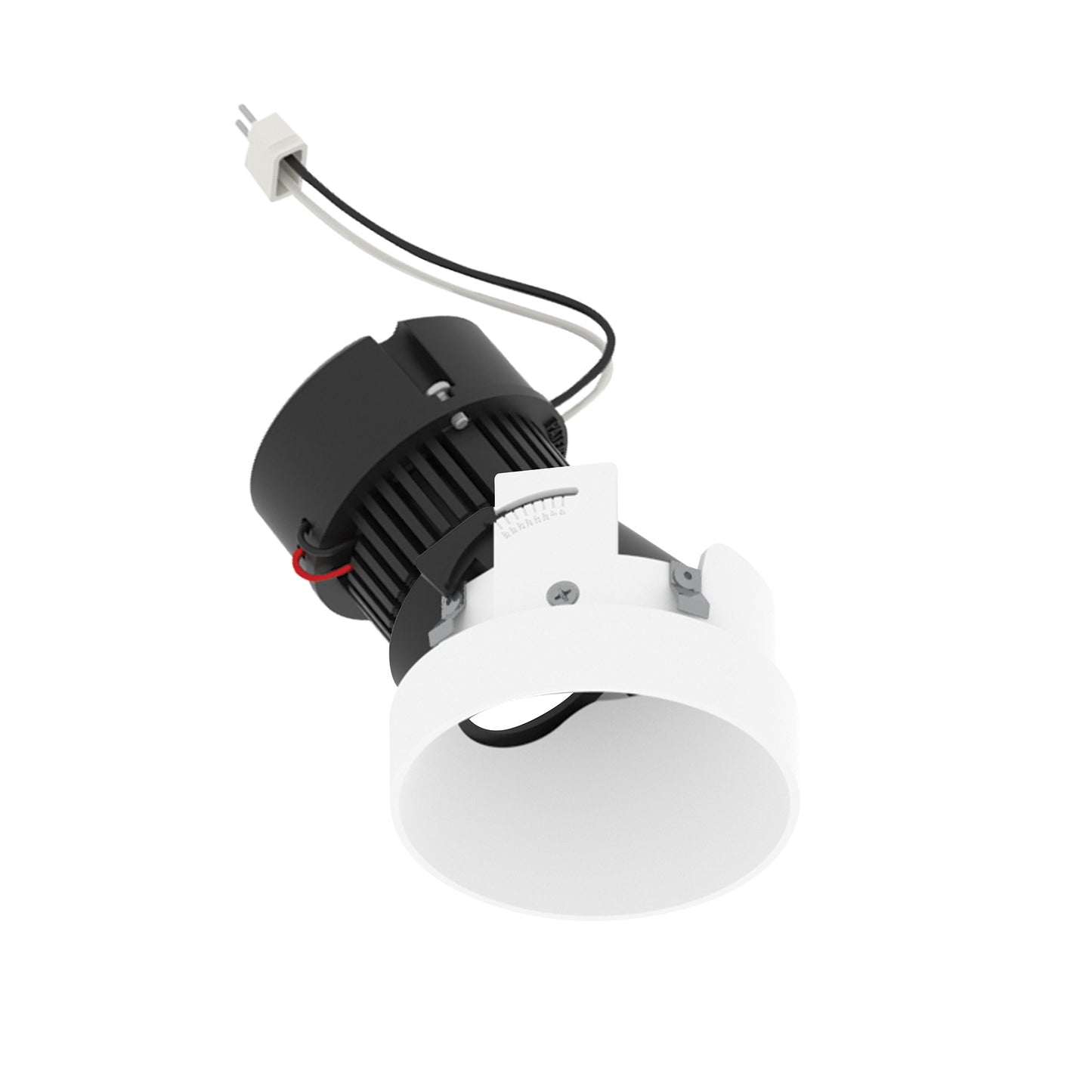 Nora Lighting NPRLV-4RTSLA40XMPW 4" Pearl 12V LED Round Trimless Adjustable Slot Retrofit - 1050 lm - CCT: 4000K - 10W- Finish: Matte Powder White