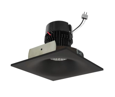 NORA Lighting NPRLV-4SNBCDXBZ 4" Pearl Low Voltage LED Square Bullnose Retrofit, Lumens 950 lm / Wattage 11W, Color Temperature Comfort Dim, Bronze Finish
