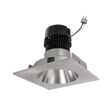 NORA Lighting NPRLV-4SNDC30XNN 4" Pearl Low Voltage LED Square Retrofit Reflector with Round Aperture, Lumens 1150 lm / Wattage 11W, Color Temperature 3000K, Natural Metal Reflector / Natural Metal Flange