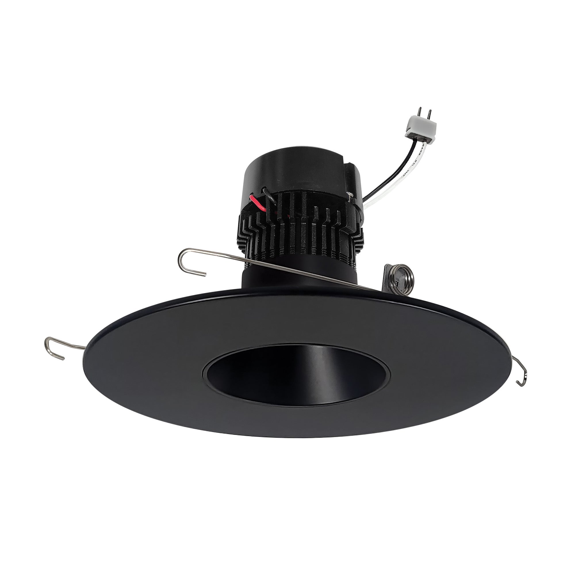 Nora Lighting NPRLV-56RNDC30XBB 5"/6" Pearl 12VAC Low Voltage LED Round Retrofit Reflector with Round Aperture, 11 Watt, 1150 Lumens, 3000K Color Temp., 90+ CRI, Black Reflector Black Flange