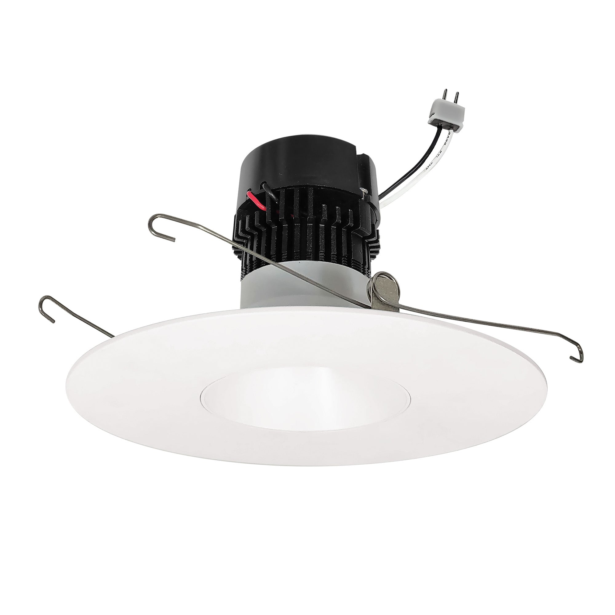 Nora Lighting NPRLV-56RNDC30XWW 5"/6" Pearl 12V LED Round Retrofit Reflector, 1150lm, 11W, 3000K, 90+ CRI, White Reflector White Flange