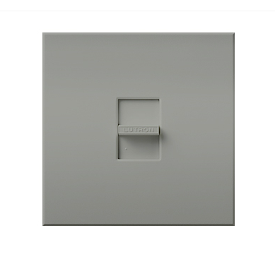 Lutron NT-1500-GR Nova T Single-pole Slide-to-off Dimmer - 1500W Max - Grey Finish