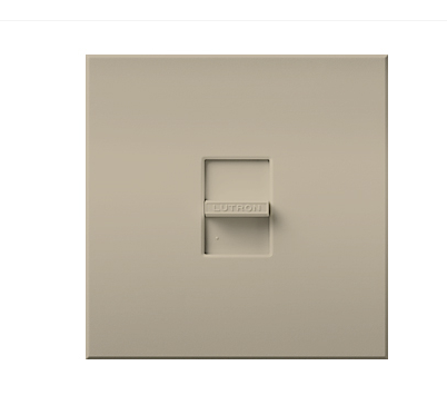 Lutron NT-1500-TP Nova T Single-pole Slide-to-off Dimmer - 1500W Max - Taupe Finish