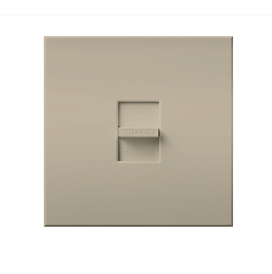 Lutron NT-2000-TP Nova T Single-pole Slide-to-off Dimmer - 2000W Max - Taupe Finish