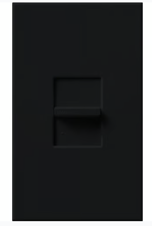 Lutron NT-S-NFB-BL Nova T Wall Plate Kit, 1-Gang, Fits 1 Small NovaT/Nova Control, No Fins Broken, Metal Finish, Black