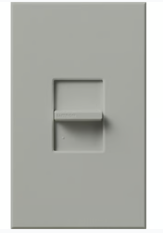 Lutron NT-S-NFB-GR Nova T Wall Plate Kit, 1-Gang, Fits 1 Small NovaT/Nova Control, No Fins Broken, Matte Finish, Gray Finish