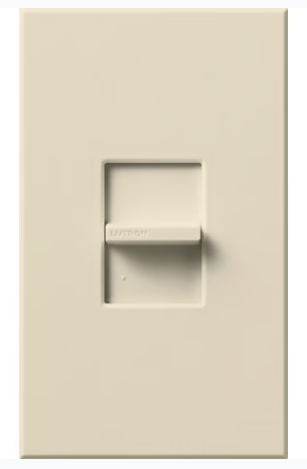 Lutron NT-S-NFB-LA Nova T Wall Plate Kit, 1-Gang, Fits 1 Small NovaT/Nova Control, No Fins Broken, Matte Finish, Light Almond Finish