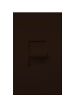 Lutron NTELV-300-BR Nova T Electronic Low-voltage Slide-to-off Dimmer - 300w Max - Brown Finish