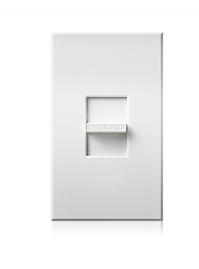 Lutron NTELV-300-WH Nova T Electronic Low-voltage Slide-to-off Dimmer - 300w Max - White Finish