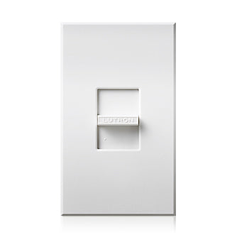 Lutron NTELV-600-WH Nova T Slide to Off Dimmer W/Single Pole, 600W Electronic Low Voltage, White Finish