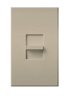 Lutron NTF-10-277-TP Nova T Single-pole Slide-to-off Dimmer - 8A - 277V - Taupe Finish