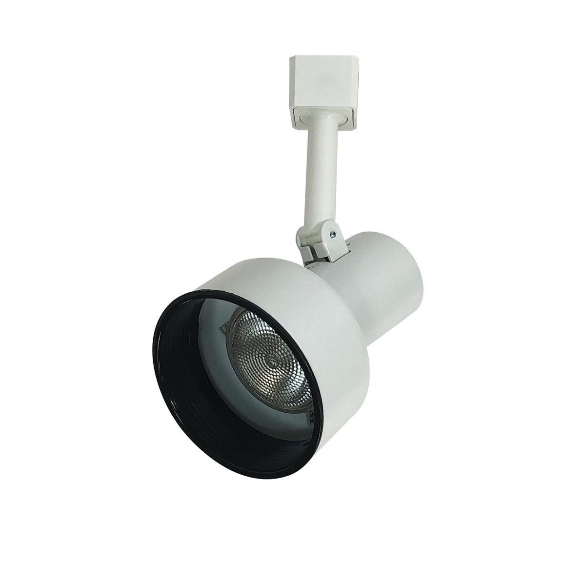 Nora Lighting NTH-103W/A/J R20/PAR20 50 Watt Step Cylinder with Black Baffle, White Finish