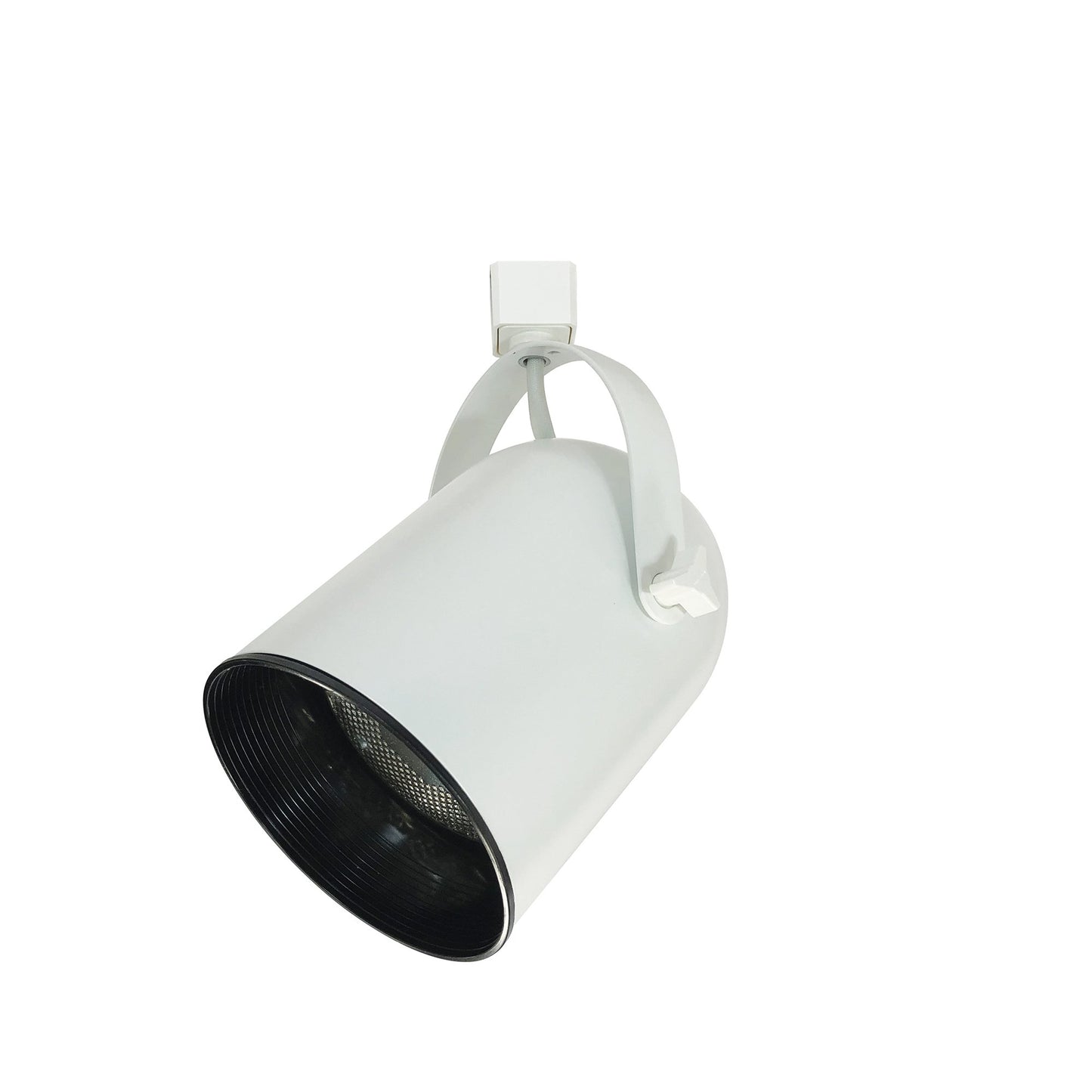 Nora Lighting NTH-131W/A/L BR40/PAR38 Roundback Cylinder with Black Baffle, 150 Watt, L-Style Adapter, White Finish