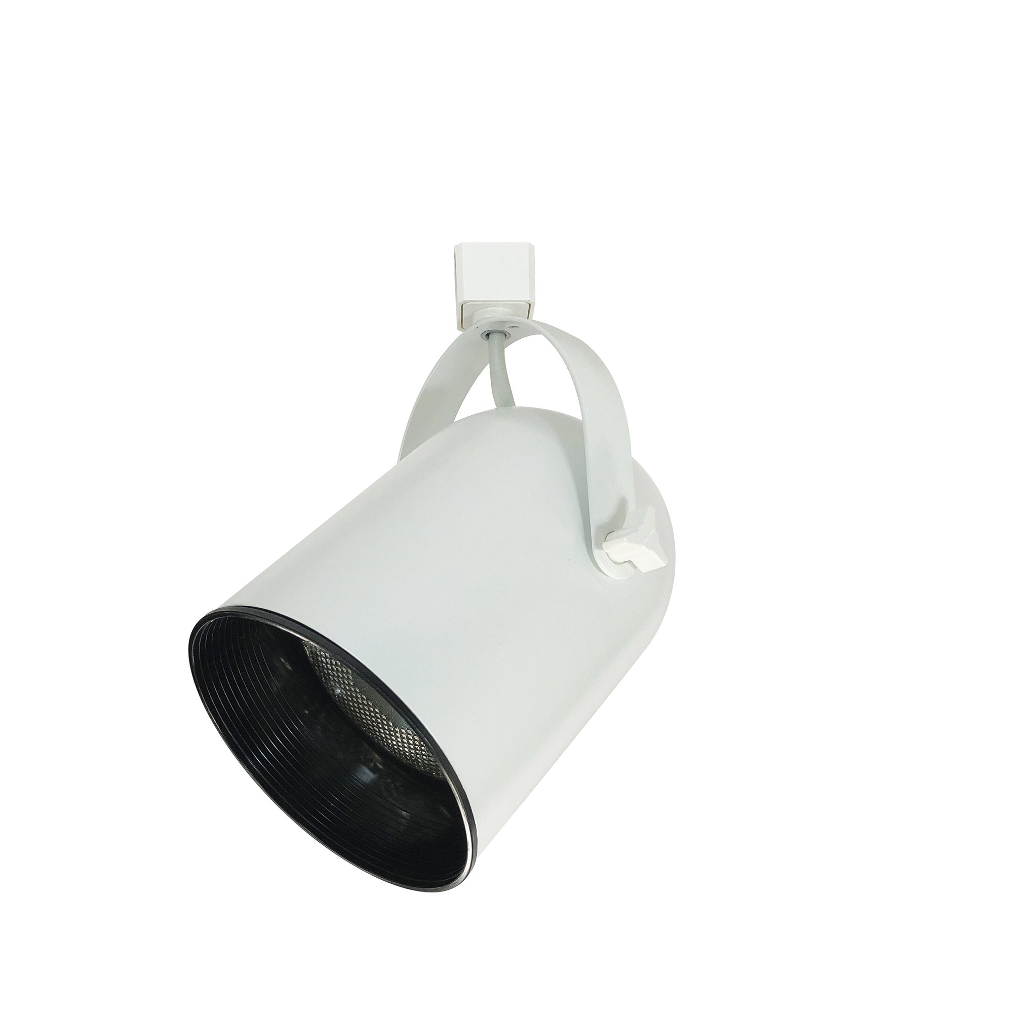 Nora Lighting NTH-131W/A/L BR40/PAR38 Roundback Cylinder with Black Baffle, 150 Watt, L-Style Adapter, White Finish