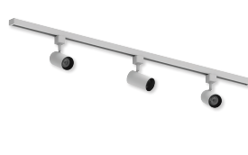 NORA Lighting NTLE-865927FW 4-ft Track Pack with (3) Flood Optic LED Track Heads, Lumens 2450lm, Color Temperature 2700K, White Finish