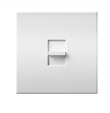 Lutron NTLV-1500-WH Nova T Magnetic Low-voltage Single-pole Slide-to-off Dimmer - 1500VA - White Finish