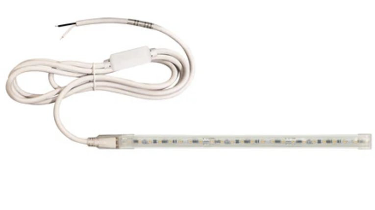 Nora Lighting NUTP13-W28-12-927/HWSP Custom Cut 28-ft Continuous Led Tape Light, 330lm / 3.6w Per Foot, W/ Mounting Clips And 8' Hardwired Power Cord W/ Surge Protector, Voltage 120V, Color Temperature 2700K