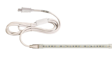 Nora Lighting NUTP13-W29-12-927/CPSP Custom Cut 29-ft 120V Continuous LED Tape Light, Lumens 330lm / Wattage 3.6W per foot, Color Temperature 2700K, w/ Mounting Clips and 8' Cord & Plug w/ Surge Protector