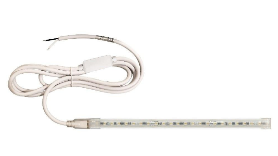 Nora Lighting NUTP13-W3-12-930/HWSP Custom Cut 3-ft Continuous Led Tape Light, 330lm / 3.6w Per Foot, W/ Mounting Clips And 8' Hardwired Power Cord W/ Surge Protector, Voltage 120V, Color Temperature 3000k