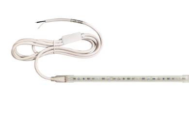 Nora Lighting NUTP13-W37-12-930/HW Custom Cut 37-ft 120V Continuous LED Tape Light, Lumens 330lm / Wattage 3.6W per foot, Color Temperature 3000K, w/ Mounting Clips and 8' Hardwired Power Cord