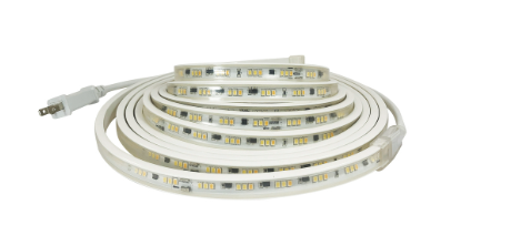 Nora Lighting NUTP13-W53-4-12-930/CP Custom Cut 53-ft, 4-in 120V Continuous LED Tape Light, Lumens 330lm / Wattage 3.6W per foot, Color Temperature 3000K, w/ Mounting Clips and 8' Cord & Plug