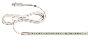 Nora Lighting NUTP13-W82-12-940/CPSP Custom Cut 82-ft 120V Continuous LED Tape Light, Lumens 330lm / Wattage 3.6W per foot, Color Temperature 4000K, w/ Mounting Clips and 8' Cord & Plug w/ Surge Protector