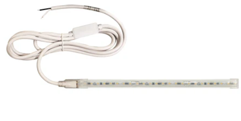 NORA Lighting NUTP13-W60-12-930/HWSP Accent / Undercabinet - Custom Cut 60-ft Continuous LED Tape Light, 330lm / 3.6W per foot, w/ Mounting Clips and 8' Hardwired Power Cord w/ Surge Protector, Voltage 120V ,Color Temperature 3000K
