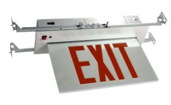 Orbit NYESRE-W-2-AC Led Ny Recessed Mount Edge-lit Exit Sign White Trm 2f Ac Only