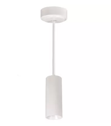 Nora Lighting NYLM-2ST27XWWLE4A/84 2" iLENE 84" Stem Mount Mini Cylinder, 1000lm, 15W, 2700K, White, 120V Triac/ELV/0-10V & 277V 0-10V Dimming