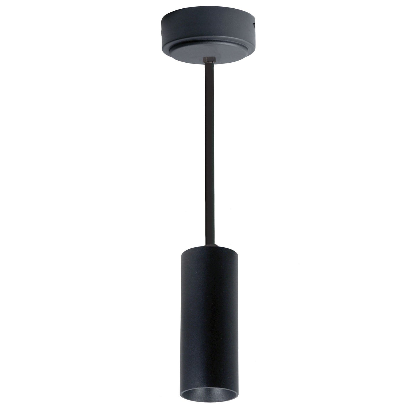 NORA Lighting NYLM-2STCDXBBLE3A/60 2" iLENE Stem-Mounted LED Mini Cylinder - 15 Watt - Comfort Dim - 120 Volt - Triac/ELV, 60-Inch Stem - Black Finish