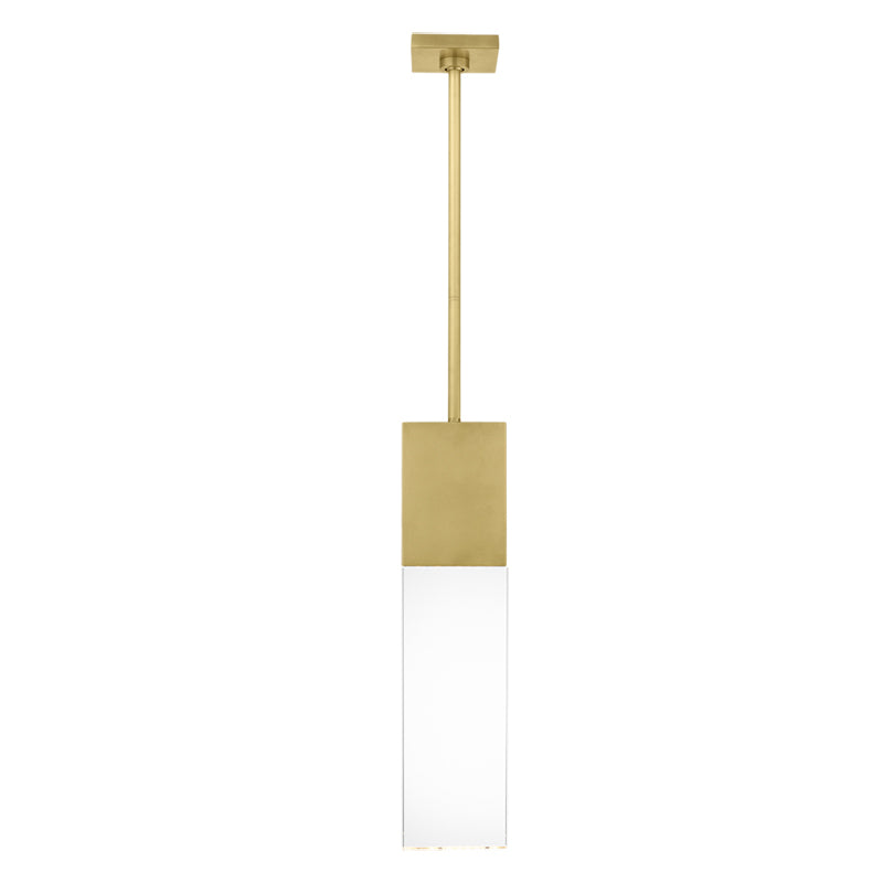 Visual Comfort Architectural 700OPKLM92720NBUNV Kulma 1-lt 20" Tall LED Pendant light - CCT: 2700K - 120-277V - Finish: Natural Brass