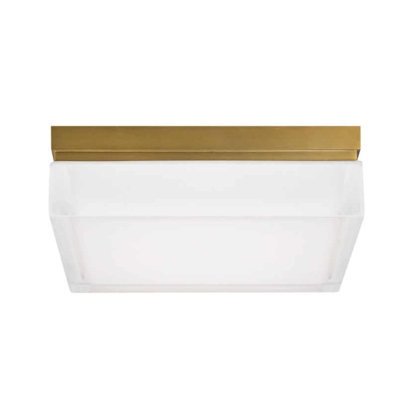Visual Comfort Architectural 700BXLNB-LED3 Boxie Large 9" LED Flush Mount Light - 120 - 277V - CCT: 3000K - Finish: Natural Brass