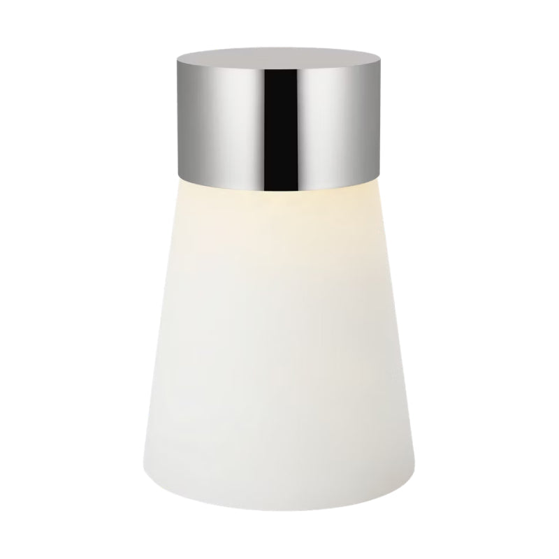 Visual Comfort Architectural SLTB66727PNALB Modern 8" Caspe Tall LED Rechargeable Table Lamp Portable Light - Finish: Polished Nickel