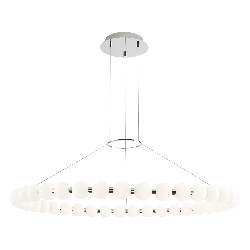 Visual Comfort Architectural 700OBT42N-LED927 Modern 42" Orbet 39-lt LED Chandelier Ceiling Light - 120-277V - CCT: 2700K - Finish: Polished Nickel