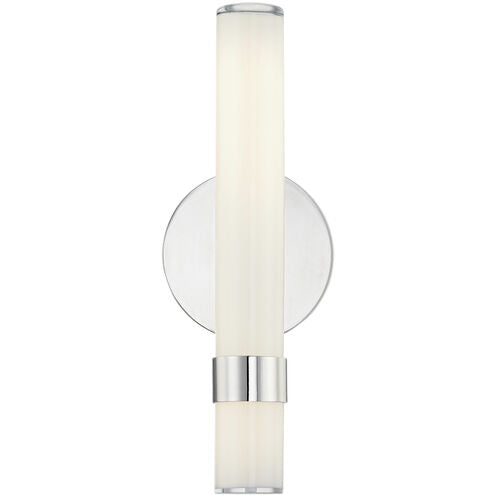 Alora Lighting WV324114PNGO-UNV Madison LED 14 inch Polished Nickel and Glossy Opal Bath Vanity Light Wall Light