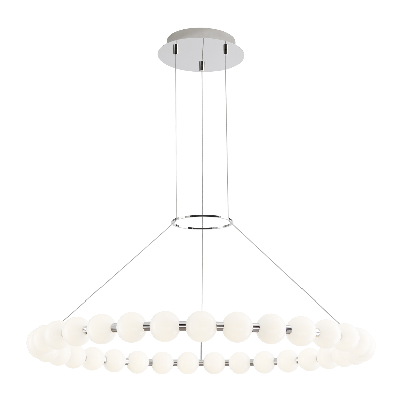 Visual Comfort Architectural 700OBT36N-LED927 Modern 36" Orbet 33-lt LED Chandelier Ceiling Light - 120-277V - CCT: 2700K - Finish: Polished Nickel