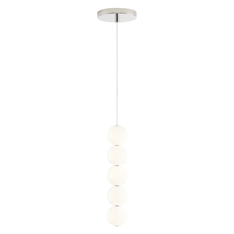 Visual Comfort Architectural 700TDOBT5N-LED927 Modern 3" Orbet 5-lt LED Pendant Ceiling Light - 120-277V - CCT: 2700K - Finish: Polished Nickel