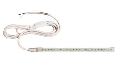 Nora Lighting NUTP13-W2-4-12-940/HWSP Custom Cut 2-ft, 4-in 120V Continuous LED Tape Light, Lumens 330lm / Wattage 3.6W per foot, Color Temperature 4000K, w/ Mounting Clips and 8' Hardwired Power Cord w/ Surge Protector
