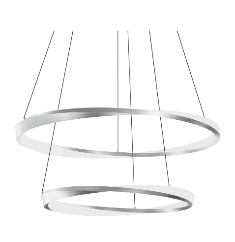 AFX Lighting OBRP3240LAJUDSN Oberon 32/40 Inch LED Pendant Light, 120-277V, Watt 60W, Selectable 5CCT, Satin Nickel Finish