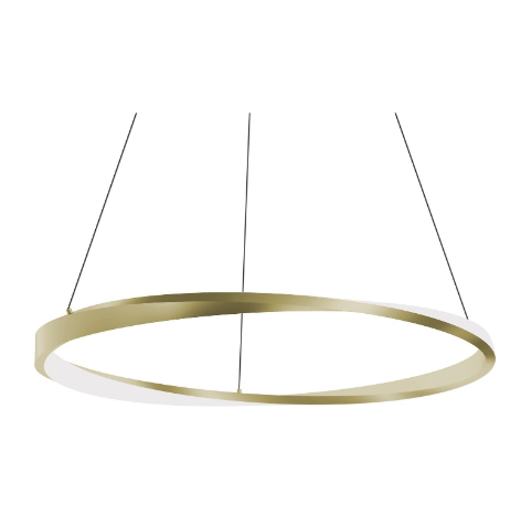 AFX Lighting OBRP40LAJUDLB Oberon 40 Inch LED Pendant Light, 120-277V, Watt 40W, Selectable 5CCT, Light Antique Brass Finish